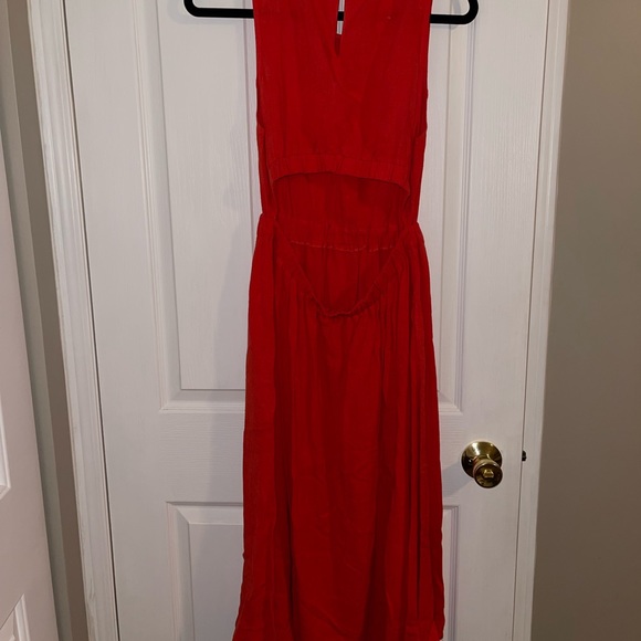 Red/orange maxi back cut out dress size Large - Picture 3 of 3